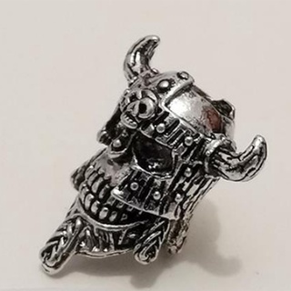 Vipdeal1 Vintage Tóc Bím Râu Dreadlock Hạt Ống Viking Rune Quyến Rũ Mặt Dây Chuyền
