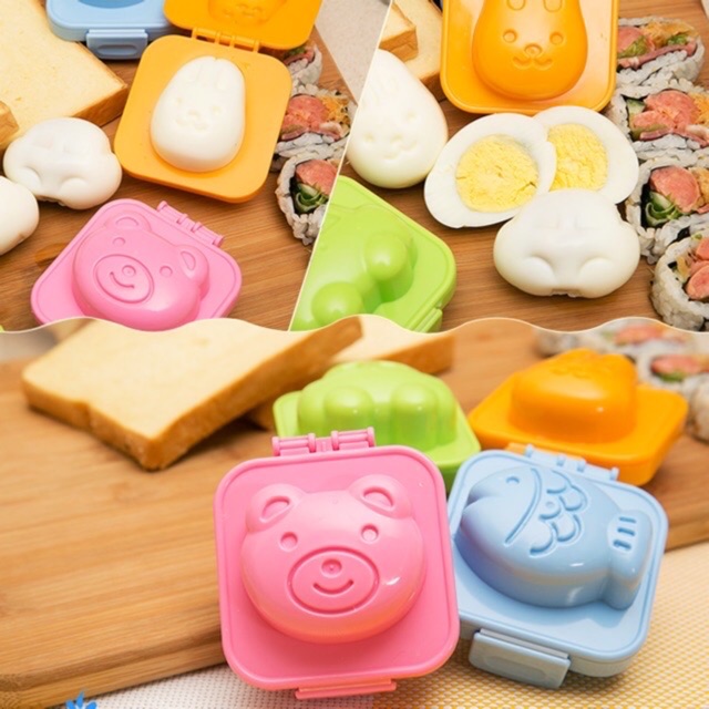 Khuôn bento Nhật Bản làm cơm làm bánh cho bé ăn dặm hanzomart (set 2 khuôn)