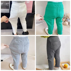 Quần Legging Chất Liệu Cotton Co Giãn Tốt Thời Trang Cho Bé 1-7 Tuổi