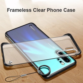 Ốp điện thoại không viền mờ Huawei P20 P30 P40 p50 P60 Mate 10 20 30 40 50 60 Pro Honor 20 Pro Vỏ bảo vệ kim loại trần siêu mỏng T02