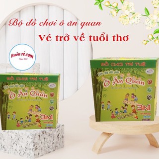 [hàng loại 1] Đồ Chơi Trí Tuệ 3 in 1 - Ô Ăn Quan - Cờ Vây - Cờ Caro - Trò Chơi Dân Gian