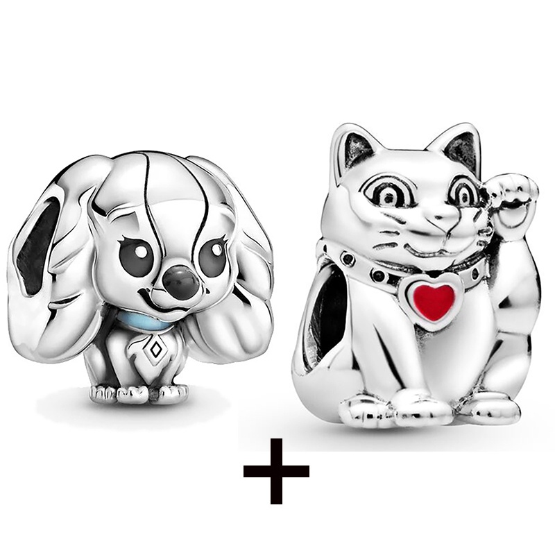 Bộ 2 Hạt Charm Hình Hoa Tuyết / Trái Tim / Nhím / Cá Màu Sắc Độc Đáo Trang Trí Đồ Thủ Công