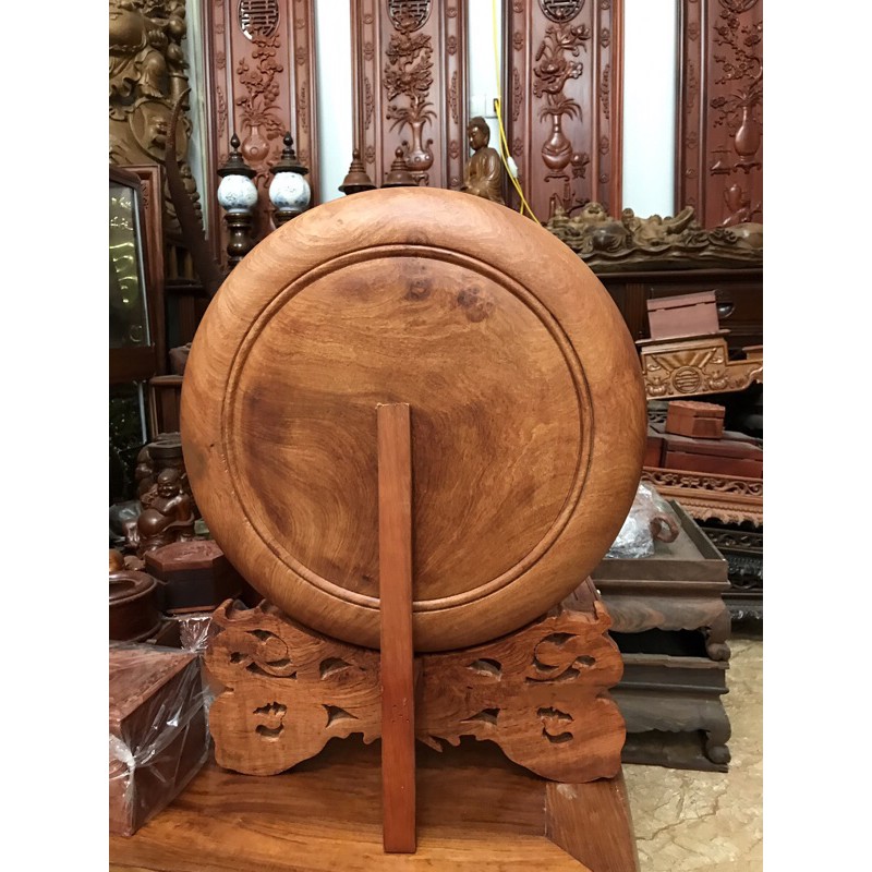 Đĩa Phong thuỷ thuận buồm xuôi gió gỗ hương đá liền khối