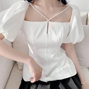 Áo cách điệu tay bồng buộc dây cổ Kymie ( Mã SP A1140)