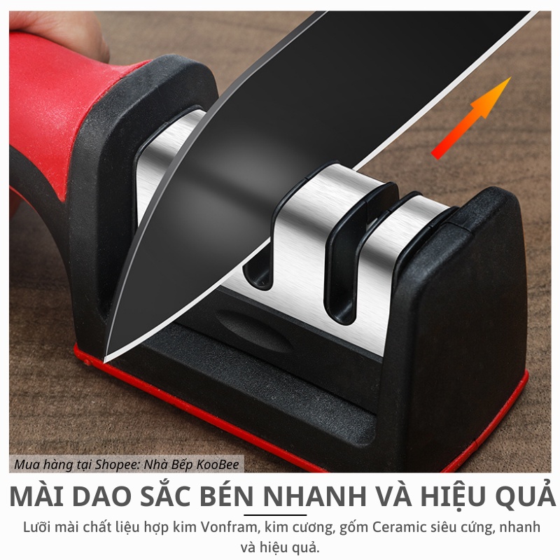 Dụng Cụ Mài Dao Kéo 3 Rãnh Tay Cầm Chống Trượt – Đồ Mài Dao Sắc Bén Nhanh Chóng & Hiệu Quả | NB53