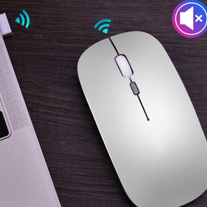Chuột không dây loại kết nối qua cổng USB không dây(2.4G) và Bluetooth đều được 2 trong 1 - Hàng nhập khẩu