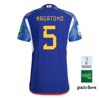 Jersey Bóng Đá FIFA World Cup 22-23 Nhật Bản, In Hình Cầu Thủ Yoshida, Nagatomo, Osako, Minamino - Phiên Bản Chính Hãng