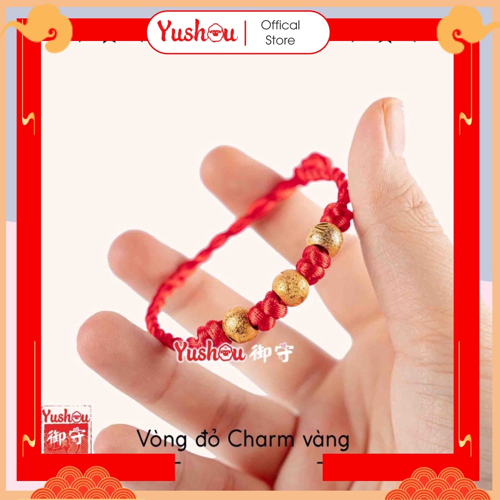 Vòng Tay May Mắn Charm Mạ Vàng, Có sẵn, Quà tặng ý nghĩa.