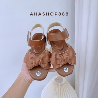 Sanda Quai Hậu Đính Nơ Viền Xích Đế Êm Chân Cho Bé Gái 4-10 Tuổi K155