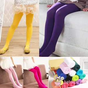 Quần tất bằng vải nhung mềm mại màu kẹo giữ ấm thời trang dành cho bé gái