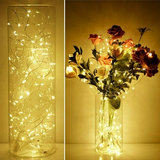 10M 100 Đèn LED Dây Cổ Tích Đèn LED Festoon Chạy Bằng Pin Vòng Hoa Giáng Sinh Cho Gia Đình Phòng Ngủ Tường Tiệc Cưới Ngày Lễ Trang Trí