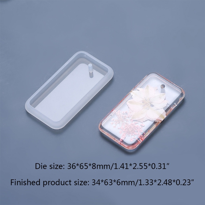 [SUIT] Khuôn silicon đục lỗ bằng nhựa pha lê UV Hình học Trái tim tình yêu Hình tròn hình elip Hình chữ nhật hình Penda