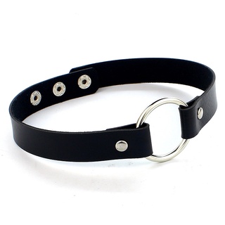 Vòng Cổ Choker Da PU Đính Đinh Tán Và Trái Tim
