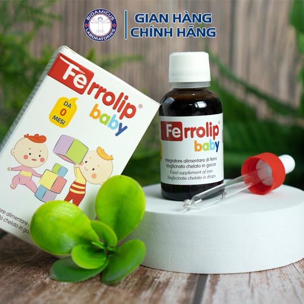 [Mua 3 tặng 1]Sắt Ferrolip Baby dạng siro vị đào thơm ngon chai 30ml