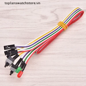 Dây Cáp Nguồn Bo Mạch Chủ ATX PC 2 Nút On / Off / Reset w / LED 68cm