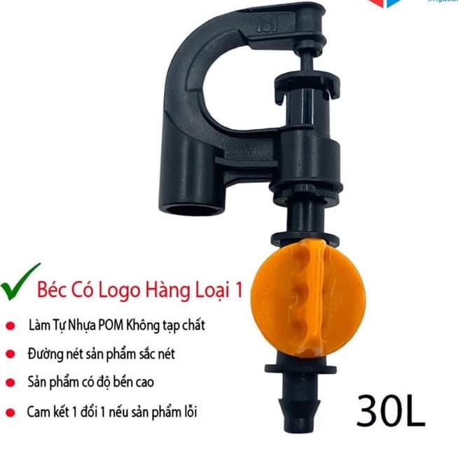 Combo 100 Béc Tưới Cây G5 cải tiến Có Van- Chống Côn Trùng- Điều Chỉnh Bán Kính Tưới