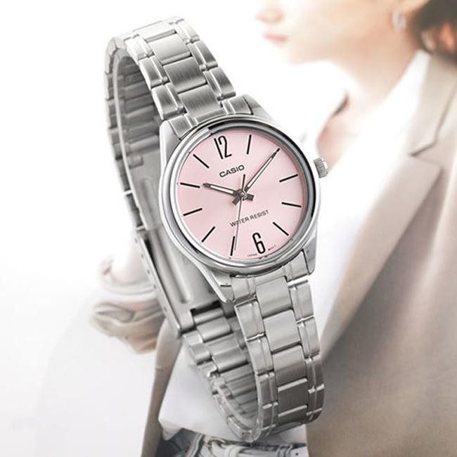Ảnh Đồng hồ nữ dây thép không ghỉ Casio LTP-V005D-4BUDF chính hãng 1