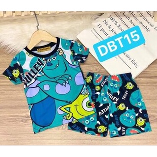 [7-11kg] set đồ bộ đùi bé trai chất thun lạnh in 3D hoạt hình