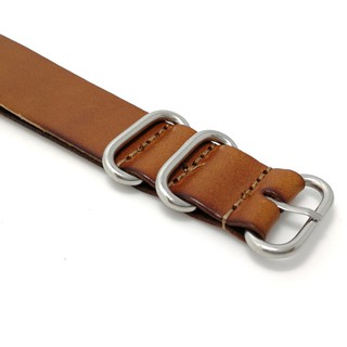 Phong Cách Mới NATO Dây Da Thật Dây Đeo Đồng Hồ NATO Dây Da Thời Trang Dây Đeo Zulu Đồng Hồ Thay Thế 18mm 20mm 22mm