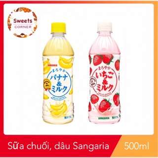 Sữa chuối / sữa dâu tây SANGARIA Nhật Bản 500ml