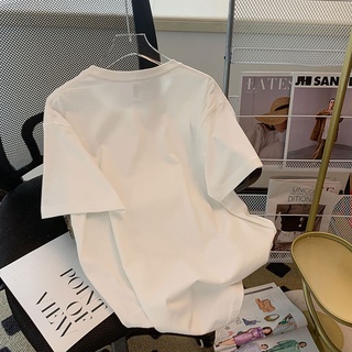 Áo thun HIIXIIVI 100% cotton tay ngắn cổ tròn in hình thời trang mùa hè phong cách Hàn Quốc 2022 dành cho nữ
