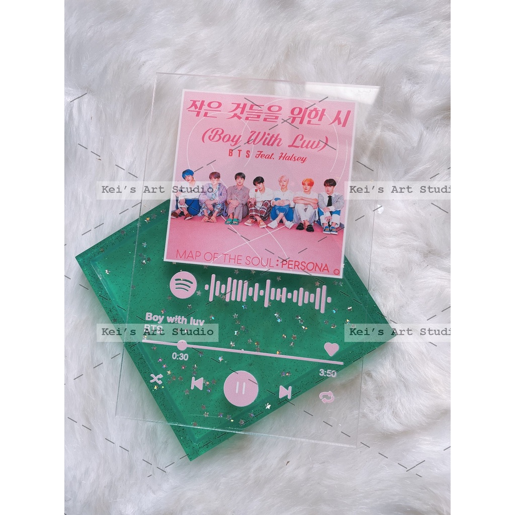 KHUNG ẢNH TRONG SUỐT SPOTIFY BTS (10X15cm) : Yet To Come, Born Singer, Run, Butter, Dynamite, Spring day, Agust, Jimin