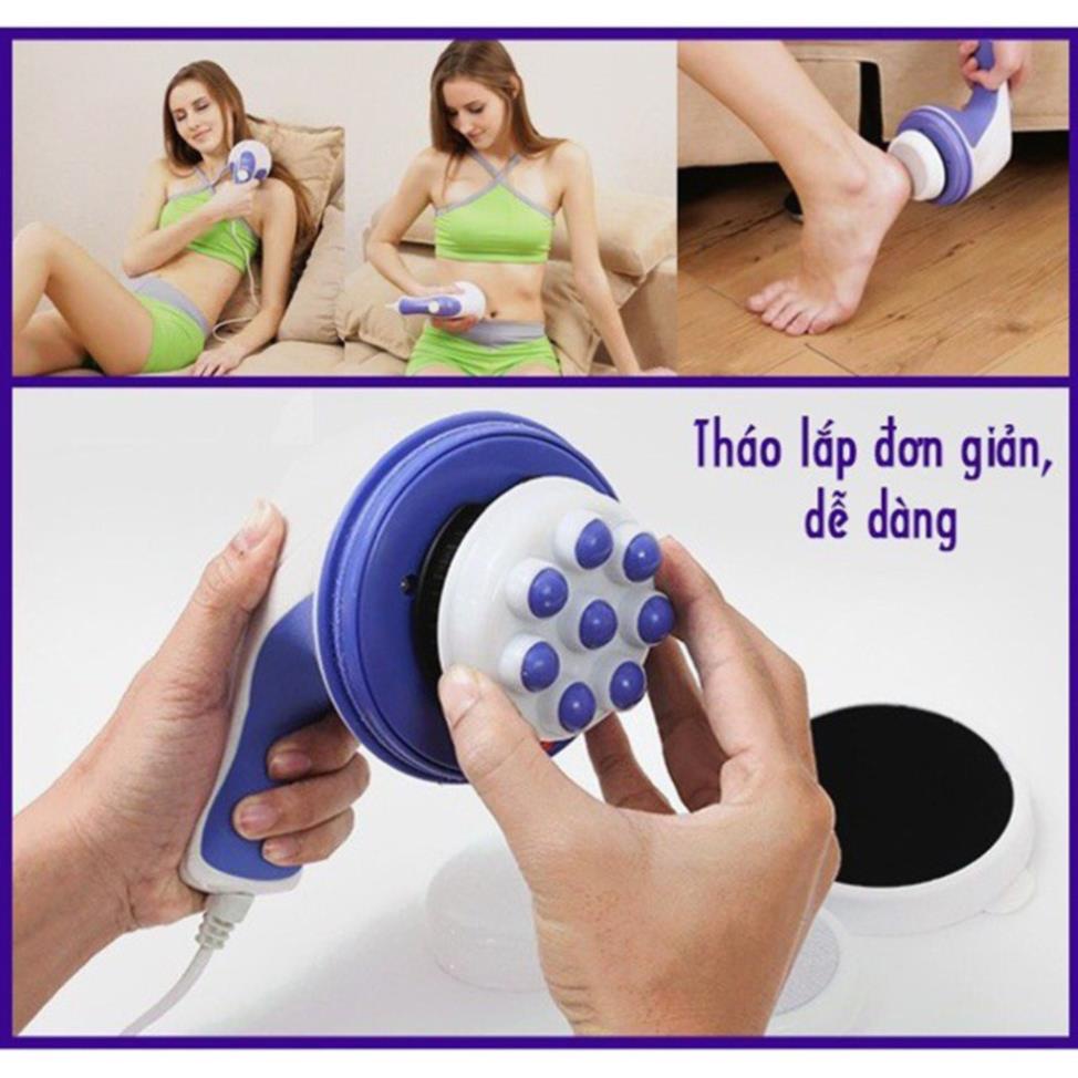Máy Mát Xa Cầm Tay - Máy Massage Trị Liệu Đau Nhức Toàn Thân 5 Đầu Relax , Máy massage cổ vai gáy cho cảm giác thoải mái