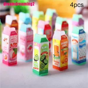 Bộ 4 Mô Hình Nước Ép Dễ Thương Trang Trí Nhà Búp Bê Tỉ Lệ 1 / 12