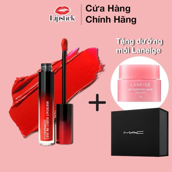Son kem lì mac Love Me Liquid Lipcolour , son kem dưỡng ẩm 12 Giờ New
