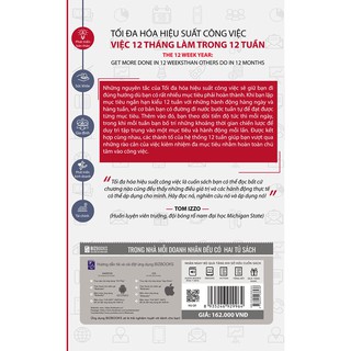 Sách Tối đa hóa hiệu suất công việc Việc 12 tháng làm trong 12 tuần - BizBooks