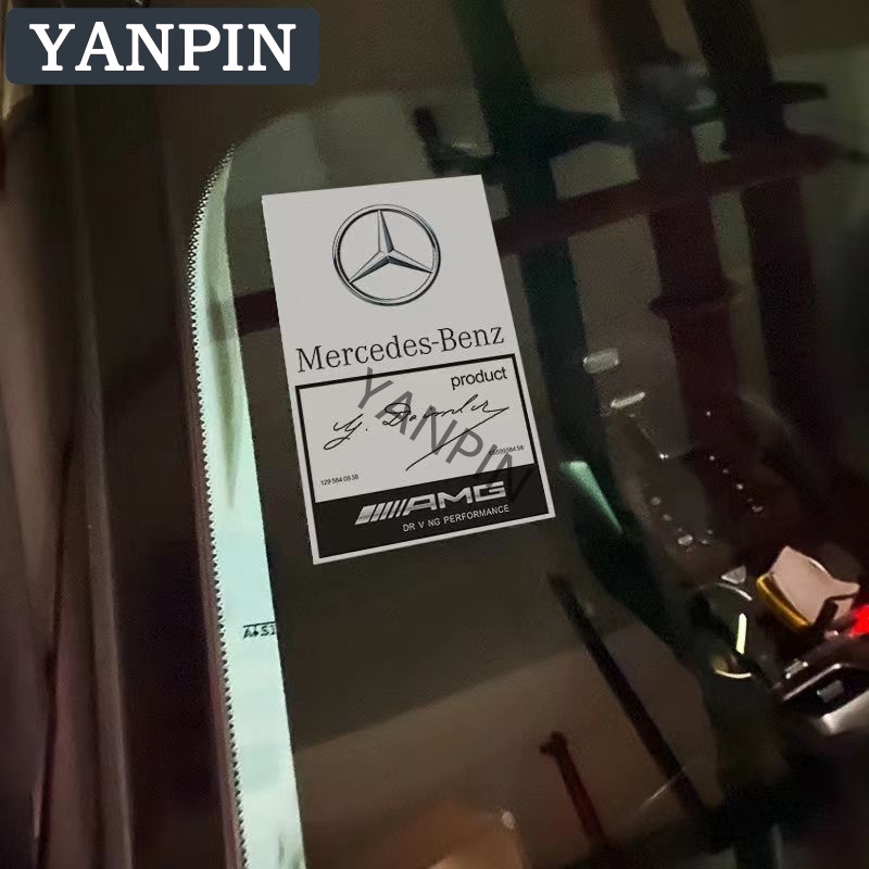 Mercedes Benz Miếng Dán Tĩnh Điện Trang Trí Kính Chắn Gió Xe Hơi W211 W124 GLB GLC W202 W176 W177 AMG W212 W213 AMG GT63 W210 6X6 W117 W123  W205 W204 W203 W220