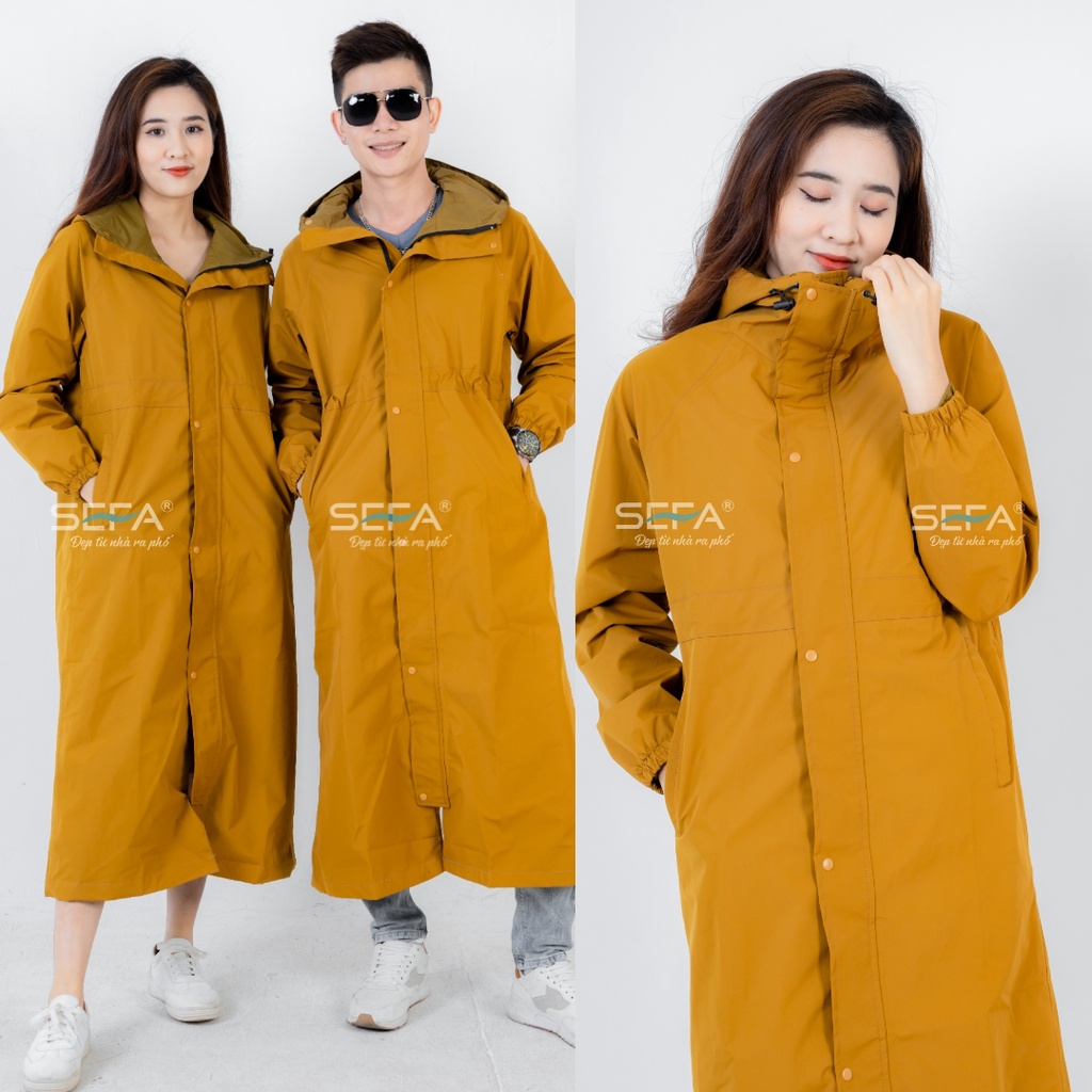 Ảnh Áo mưa măng tô SEFA hàn nhiệt chống nước tuyệt đối 3