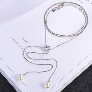 Dây chuyền dài 2 ngọc BHDC183