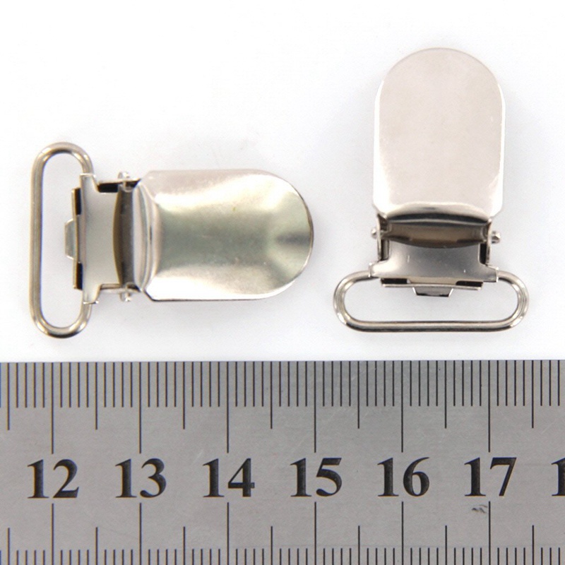 20 x Nẹp Kẹp Dây Đeo Móc 20 mm Màu Bạc