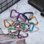 GUSTAVA 3 / 6 / 9 Chiếc Nhôm Carabiner 10 Màu Phụ Kiện Leo Núi Ngoài Trời Dụng Cụ Cắm Trại Khóa Hình Trái Tim