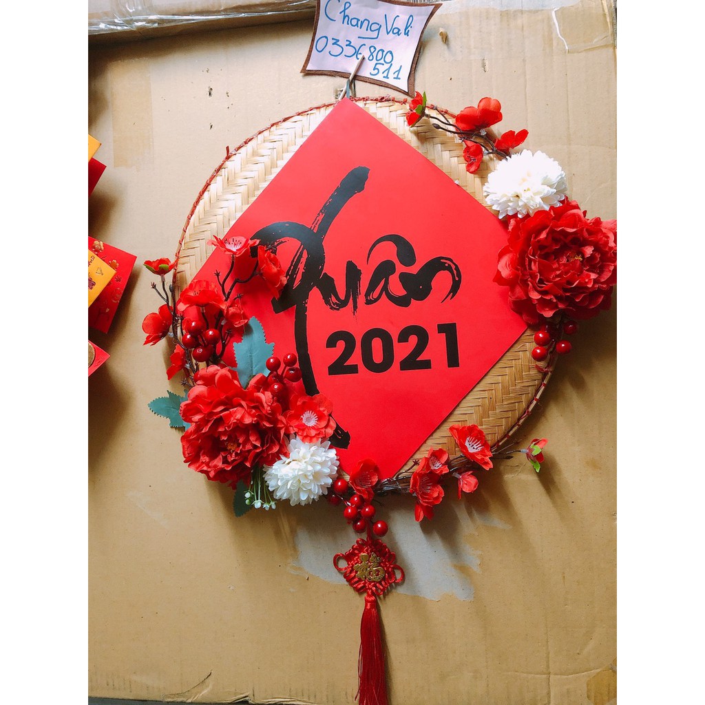Mẹt tre trang trí tết Xuân 2022 đường kính 40cm | Shopee Việt Nam