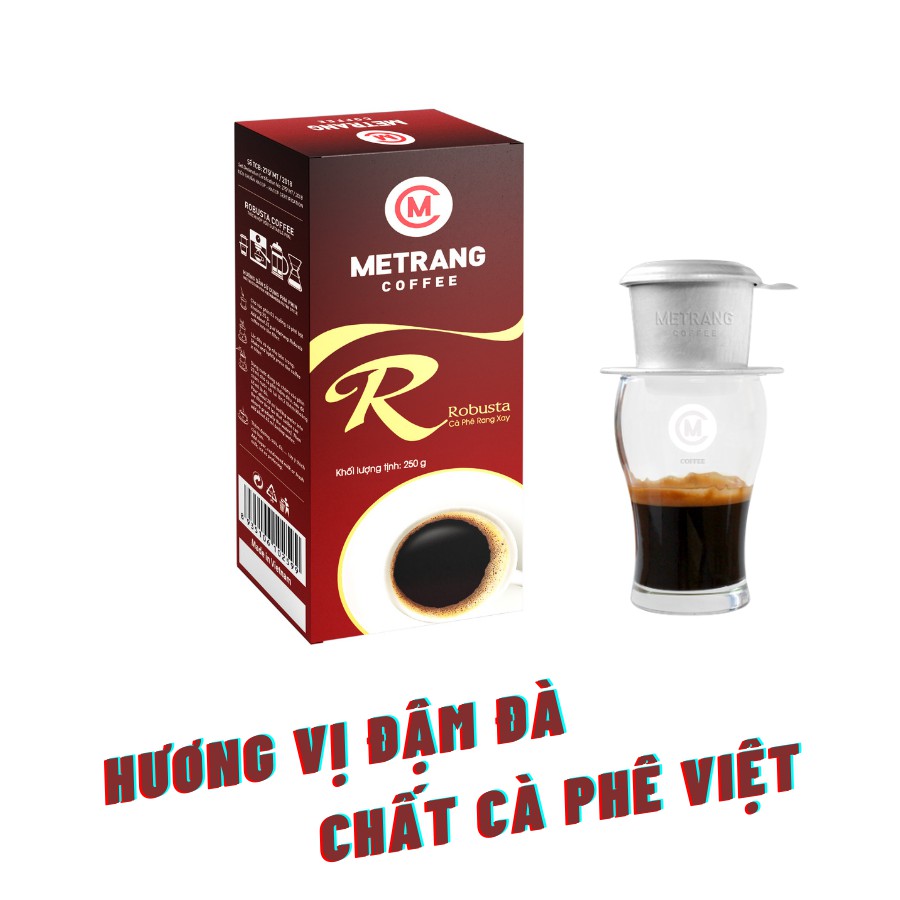 Ảnh Cà phê Robusta (R) cafe rang xay pha phin nguyên chất - Mê Trang Hộp 250g hút chân không 2