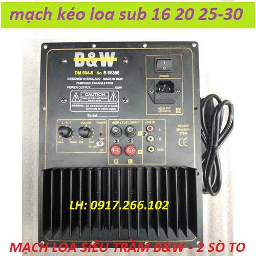 MẠCH SUB ĐIỆN BW - MẠCH KÉO LOA BASS 16 20 25 30 | Shopee Việt Nam