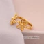 Nhẫn titan nữ không gỉ mặt hình hoa hướng dương mạ vàng 18k thiết kế thời trang mẫu mới nhất 2023