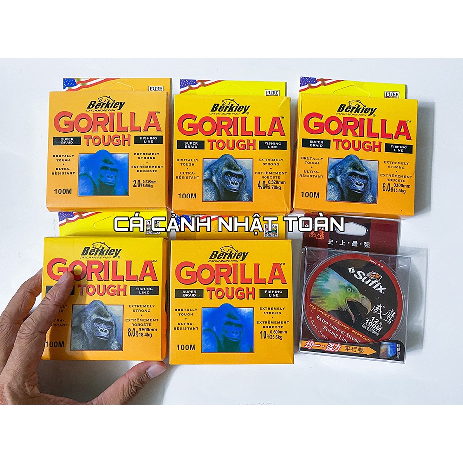 DÂY CƯỚC KHỈ CÂU CÁ GORILLA TOUGH BERLEY SỢI CARBON