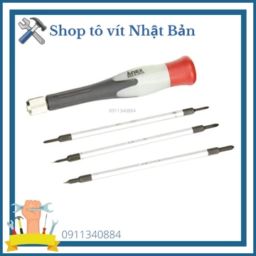 Bộ tô vít điện tử đa năng Anex Nhật Bản - Tô vít mini - tô vít 4 cạnh - tô vít 2 cạnh - tô vít nhật bản - tô vít
