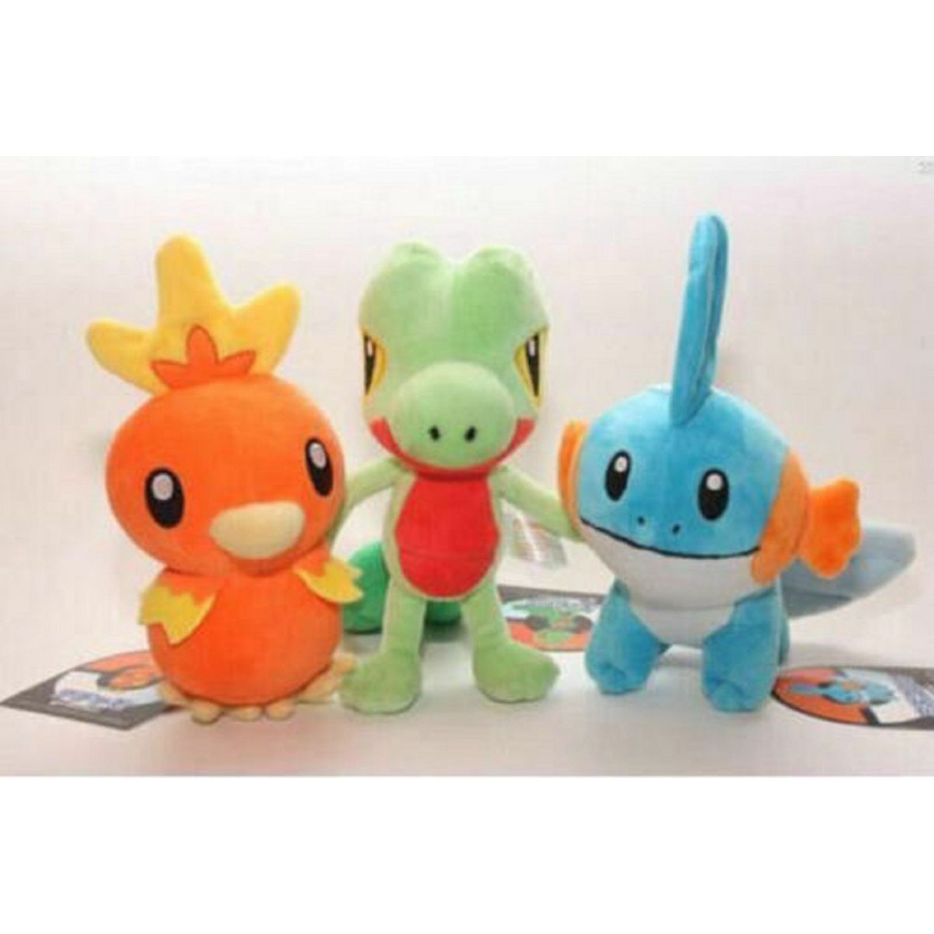 18cm Torchic Treecko Mudkip Plush Doll New Pokemon Center Stuffed Toy ...