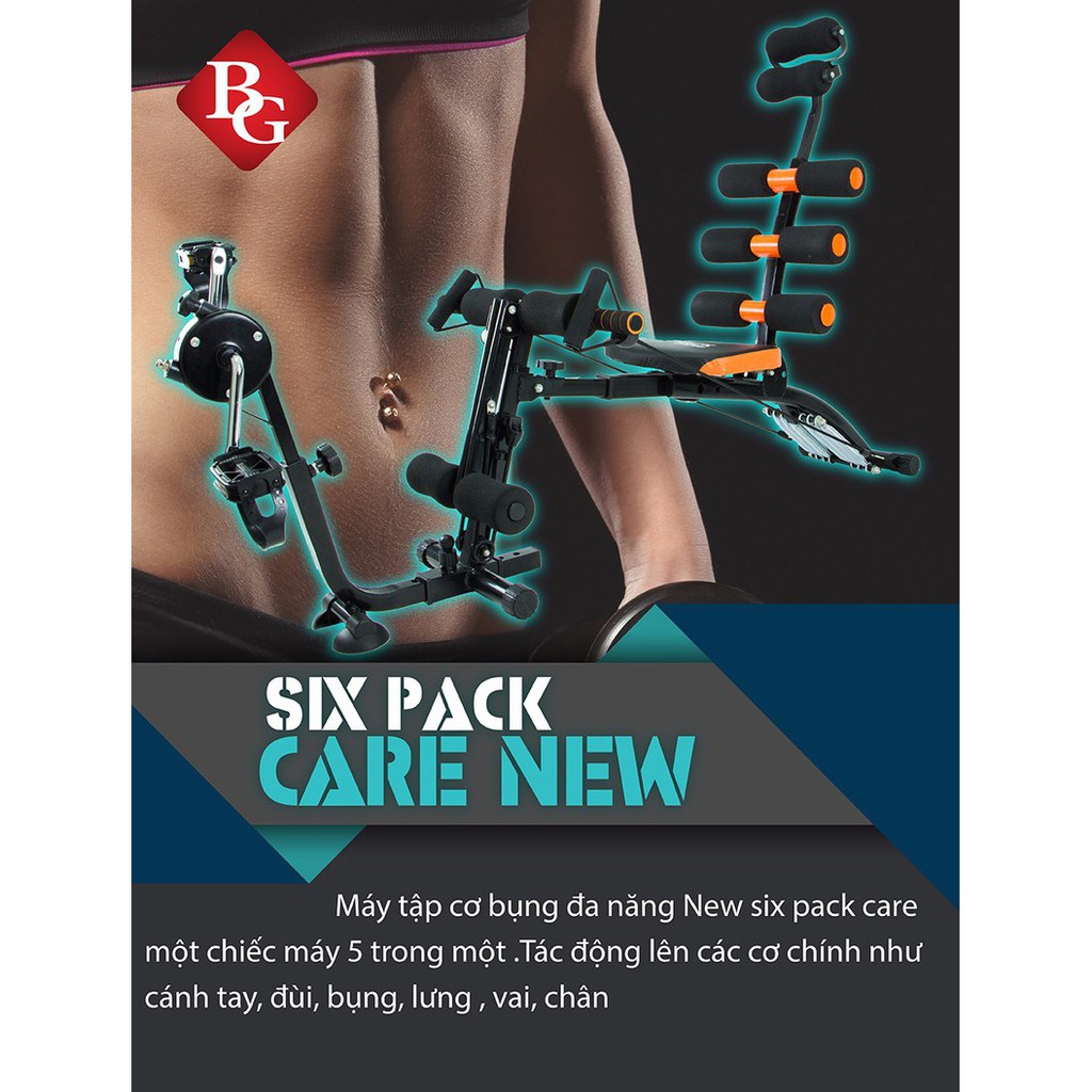Ảnh BG- Máy tập cơ bụng đa năng SIX PACK CARE KM2018 phối hợp nhiều bài tập, thêm bộ bàn đạp đa năng 2