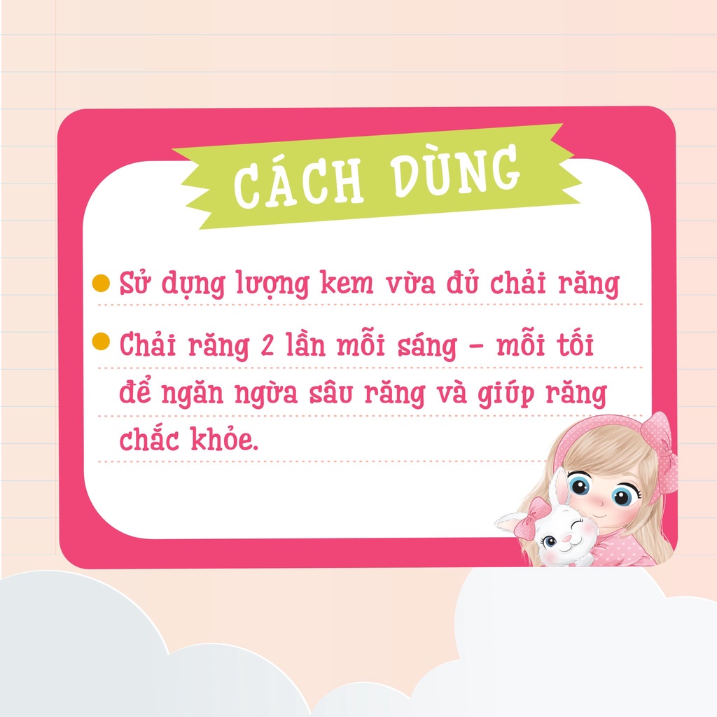 Ảnh Kem đánh răng thảo dược Ích Nhi hương dưa gang tuýp 50g cho bé dưới 6 tuổi nuốt được bảo vệ răng sữa, ngừa sâu răng 4