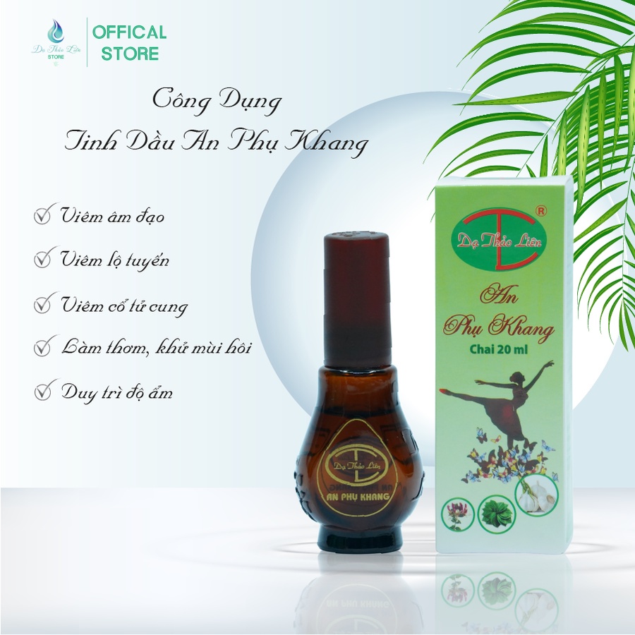 Mô tả Tinh Dầu An Phụ Khang DẠ THẢO LIÊN ( 20ml) Giúp làm thơm, khử mùi hôi, duy trì độ ẩm tự nhiên và sự mềm mại cho da - 1