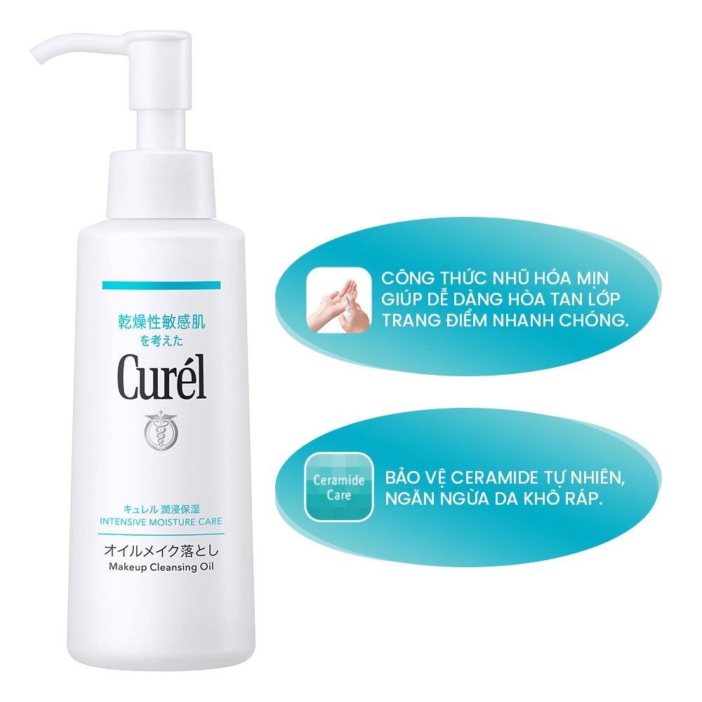 Ảnh Curél Dầu Tẩy Trang Cấp Ẩm Chuyên Sâu Curél Intensive Moisture Care Makeup Cleansing Oil 150ml 3