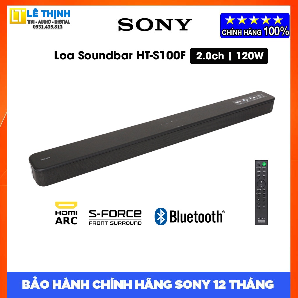 Loa thanh Soundbar Sony 2.0 HT-S100F | 120W - Hàng chính hãng ...