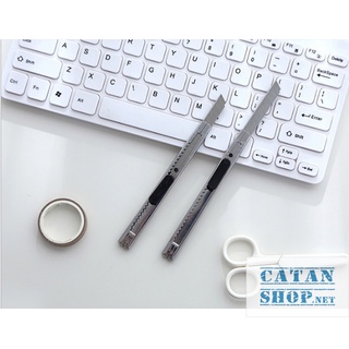 Dao rọc giấy mini nhỏ gọn, cắt giấy văn phòng kim loại bền, tiện ích GD182-DaoRG