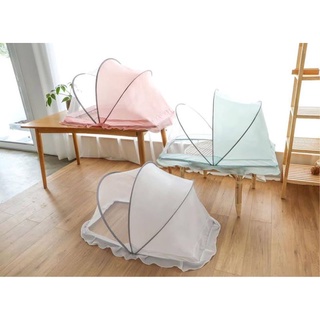 Màn Lưới Chụp Màu Trơn Gấp Gọn Chống Muỗi Mẫu Mới An Toàn Cho Bé | Minizon Kids