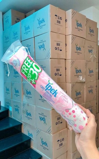 Bông Tẩy Trang Cao Cấp Ipek / Aura / Olea (120 - 150 Miếng) - Cotton Tự Nhiên Dịu Nhẹ, Làm Sạch Sâu Lỗ Chân Lông